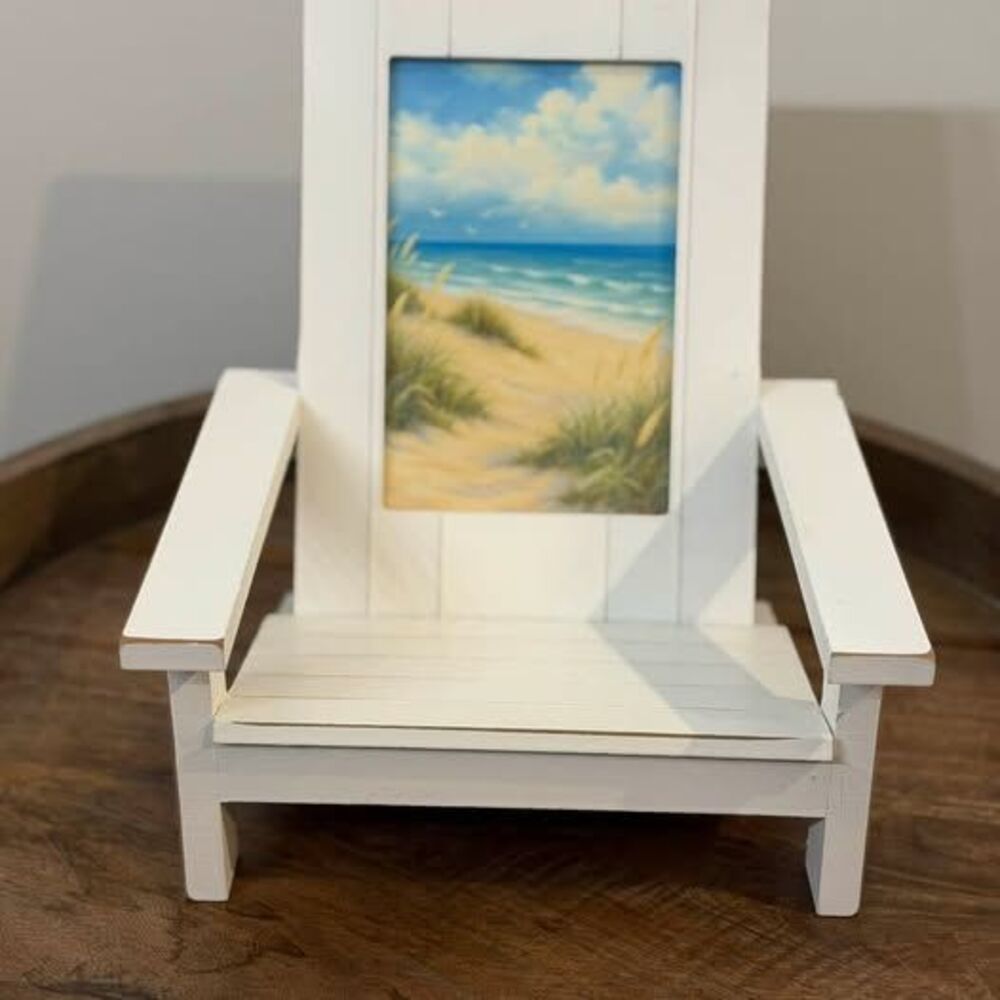 White Adirondack Chair Picture Frame